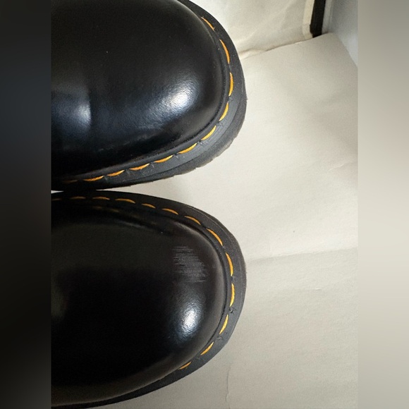 Dr. Martens Jadon Max Black Boots with Yellow Laces 9 - Picture 8 of 11